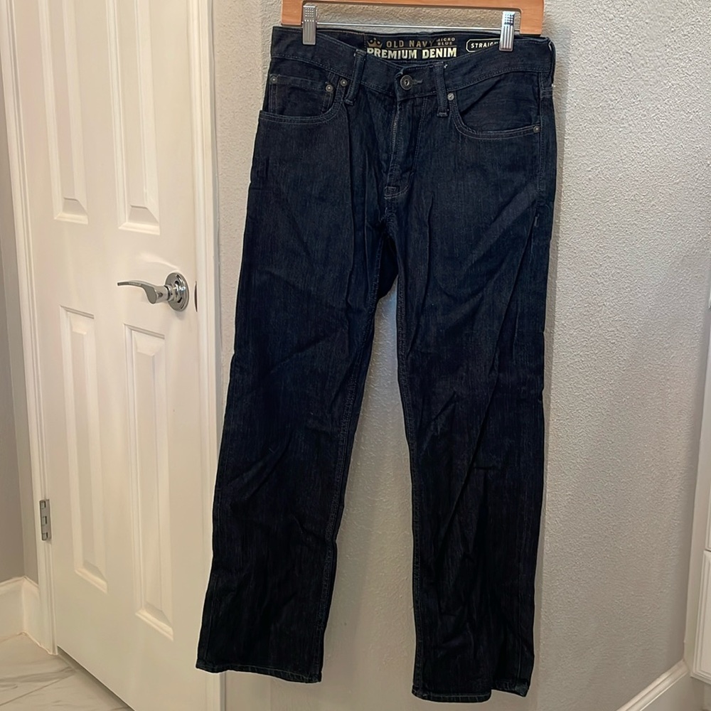 Old navy dark wash straight jeans 29/30